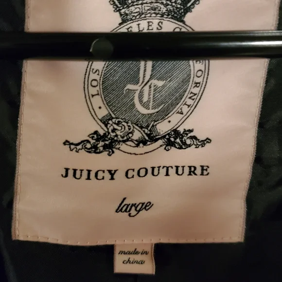 Juicy Couture Puffer Jacket w/non-removable hood, young adult size L - Picture 3 of 4
